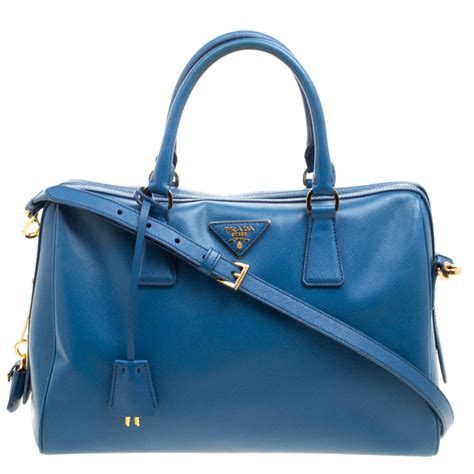 neu prada borsa a mano saffiano lux blue|prada saffiano leather purse.